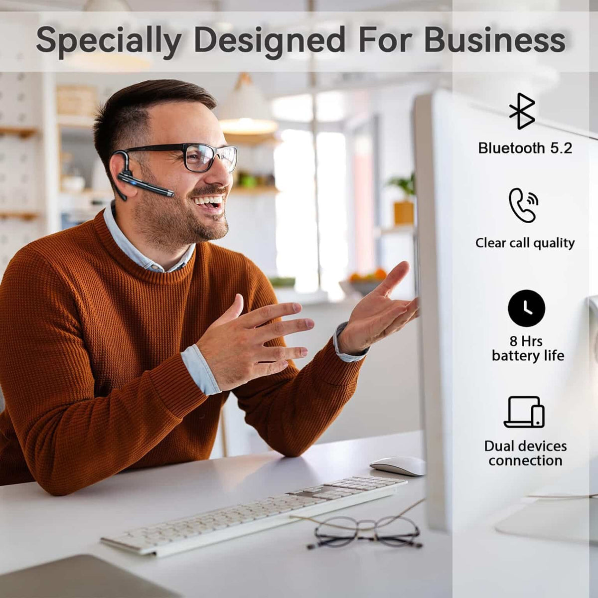EzyTalux Bluetooth Headset For Truck Drivers