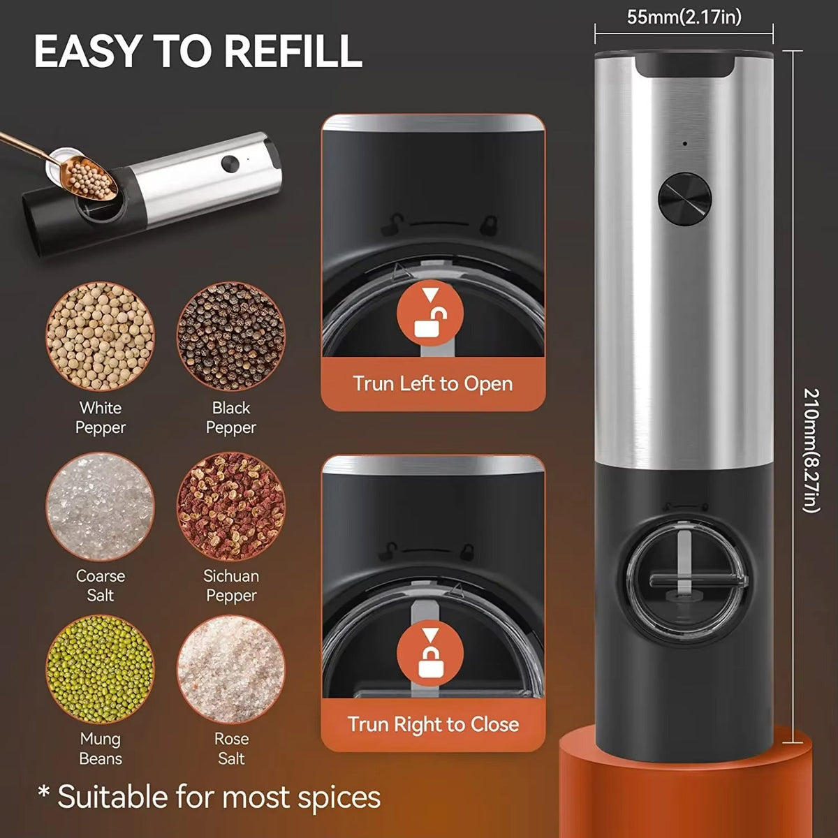 CoFlavet Electric Pepper Mill