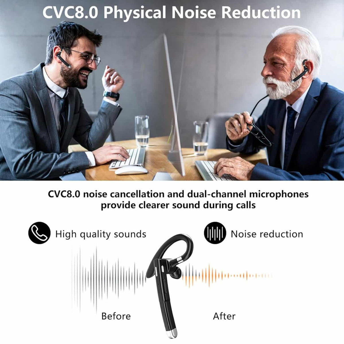 EzyTalux Bluetooth Headset For Truck Drivers