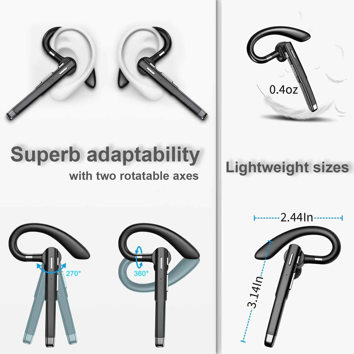 EzyTalux Bluetooth Headset For Truck Drivers