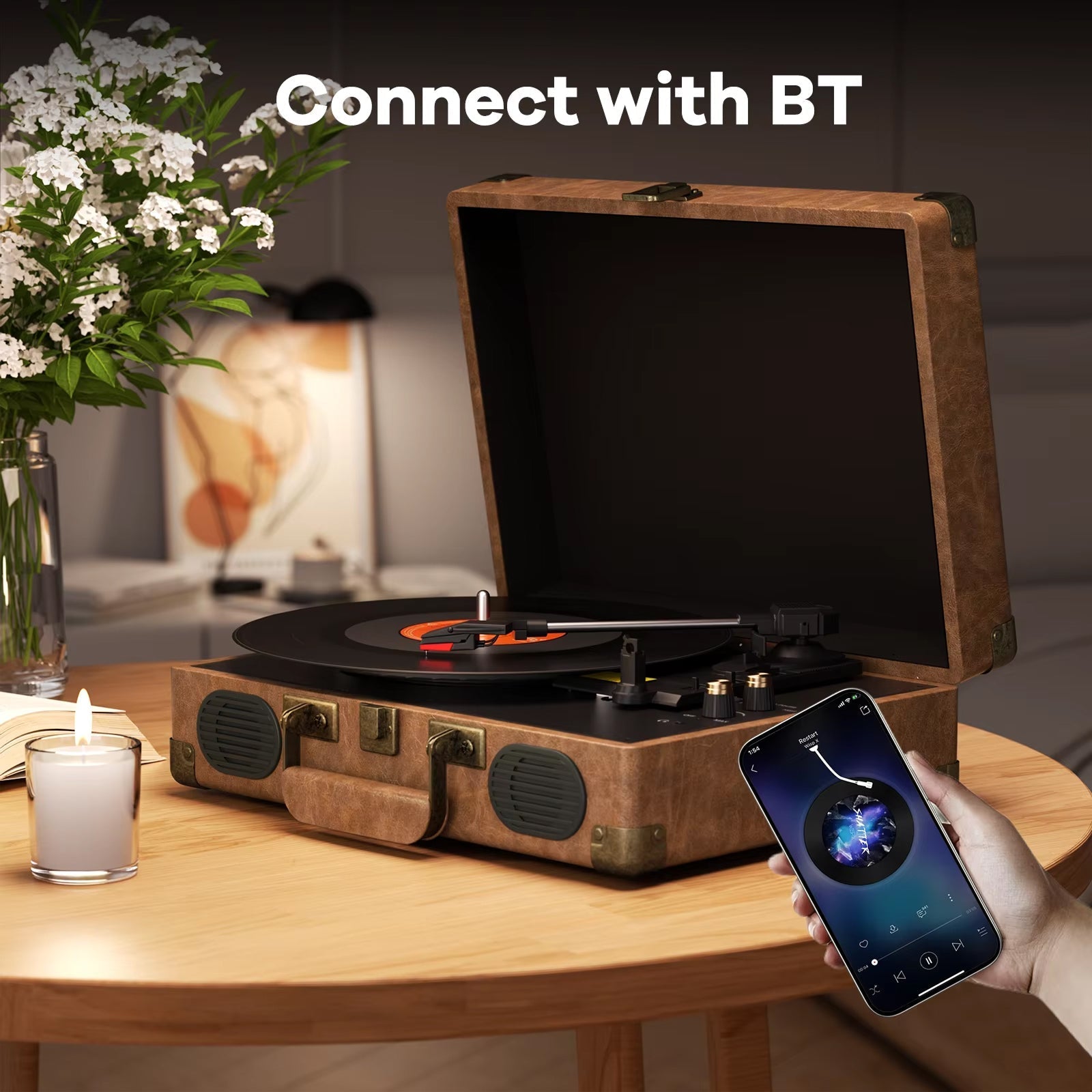 RetroNoxt Platespiller Med Høyttaler